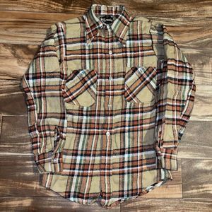 Vintage The Woodsman by Klondike Plaid Button Flannel Women's Shirt Size 14